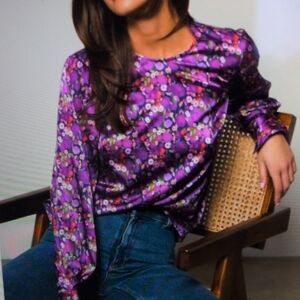 Hutch NWOT Davy Blouse In Watercolor Floral